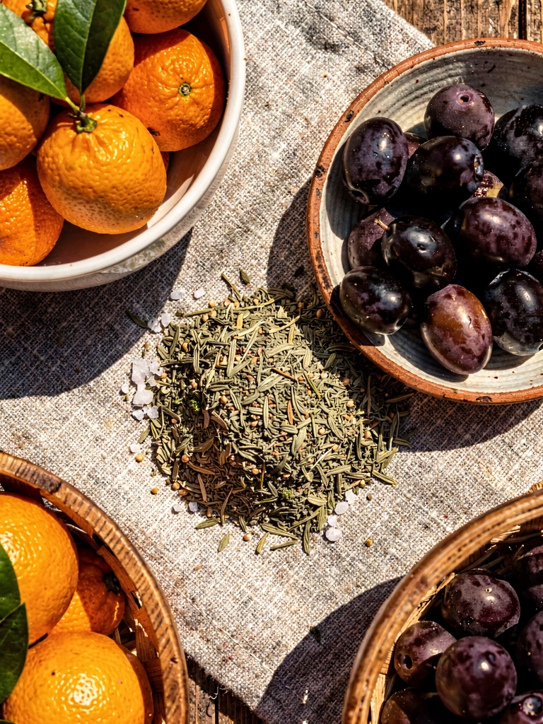 Ingredientes locais do mercado de Faro