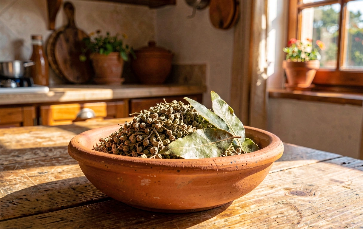 Infusões e ervas secas